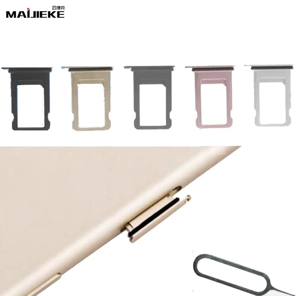 Original Sim Card Holder Tray Slot Waterproof Seal Rubber For Iphone X 8 7 6s 6 Plus Replacement Sim Card Holder Socket Phone Pouches Aliexpress