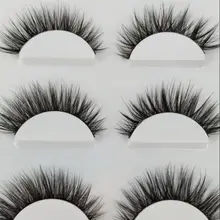 Горячая 3 пар/компл. 3D накладные ресницы грязный крест толщиной природного поддельные ресницы Профессиональный макияж инструмент большой глаз Длинные накладные глаз