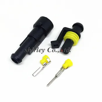 

10 sets Kit 1P 2P 3P 4P 5P 6Pins Way AMP 1.5 Super seal Waterproof Electrical automotive Wire Connector Plug for car Motorcycle