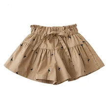 Летние шорты с эластичным поясом и милым принтом для девочек;# K04535