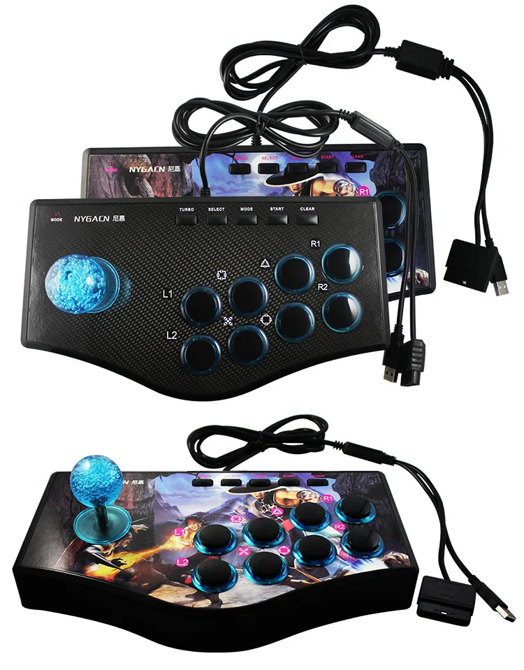 

Retro Arcade Game Joystick USB Rocker Game Controller 3 in 1 for PS2/PS3/PC/Android OTG Phone/Android TV/Tablet/TV Box/Projector