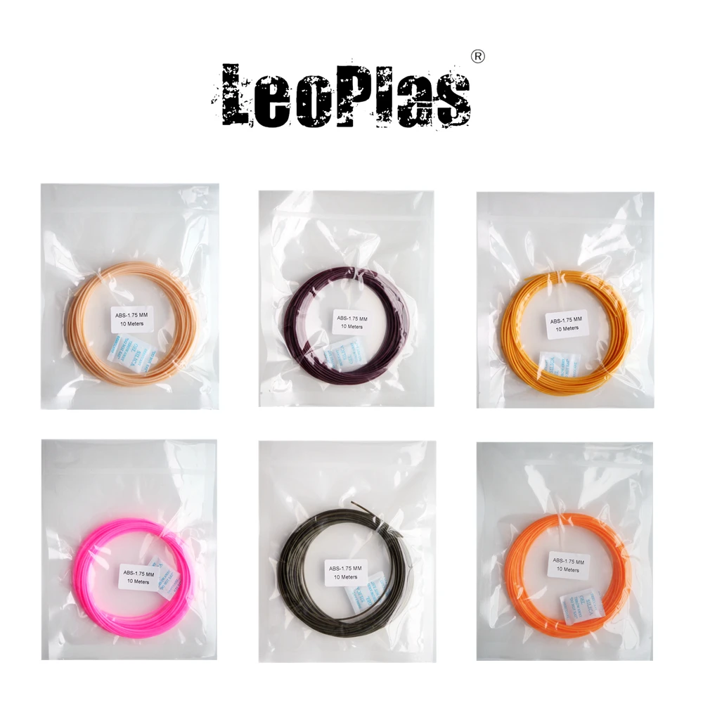 

Free Shipping 1.75mm No Warp New ABS Filament 10 meters 25g Sample FDM 3D Printer Pen Supplies Plastic Printing Material