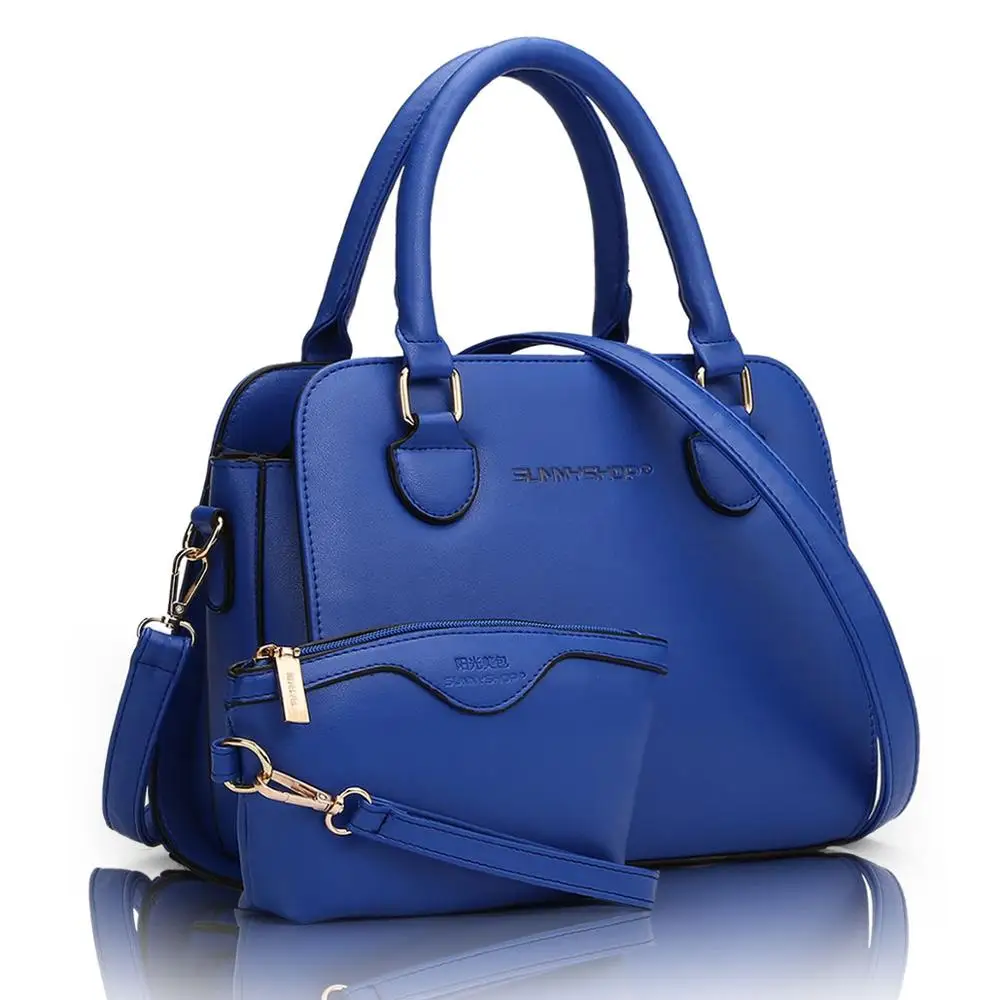 

Top Quality 2 Bag/set Women Crossbody Shoulder Bags High Quality PU Leather Top-Handle Bags Satchel Handbag and Purse For Girls
