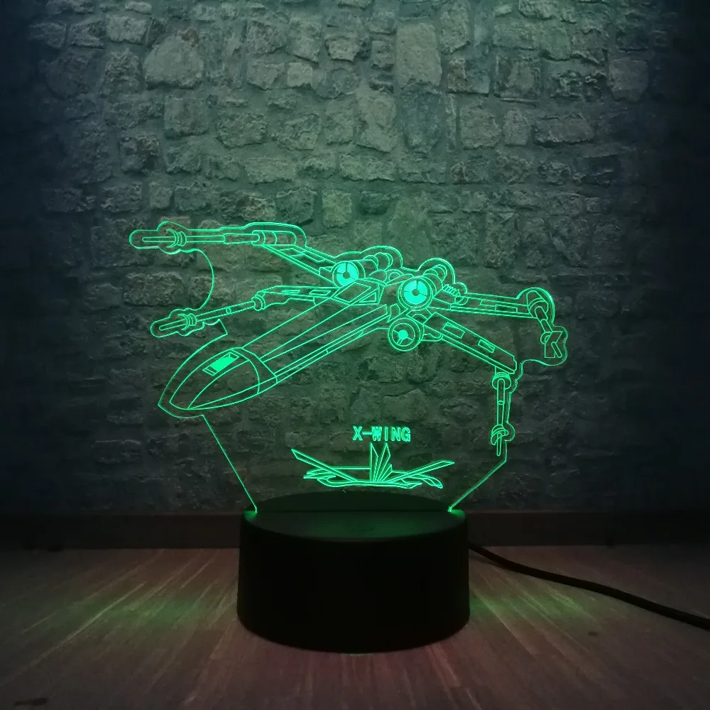 Новинка Звездные войны X Wing Alliance 3D LED лампа для спальни ночник светильник