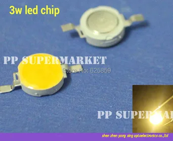 

New A plane without lens 50PCS 3W High Power warm White LED Light chip