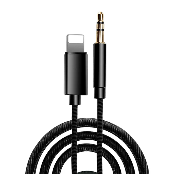 ACCEZZ автомобильный AUX кабель аудио шнур для iphone X XS MAX XR 7 8 Plus конвертер 3,5 мм разъем адаптер для наушников разветвитель AUX кабели - Цвет: Черный