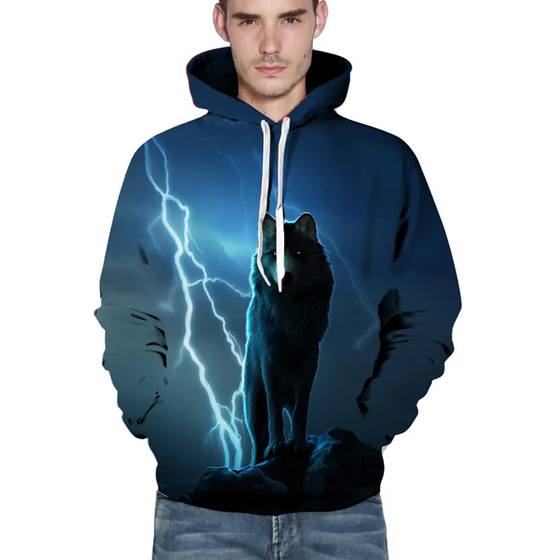 Wolf 3D Digital Printed Skateboard Hoodies Men Women Parkour Hooded Pullovers Running Sweatshirts Couples Gym Sportswear Clothes - Цвет: QL-584