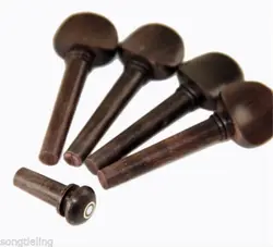 Violon nature partie 4/4, 4 pièces chevilles en ébène et 1 pièces pique 