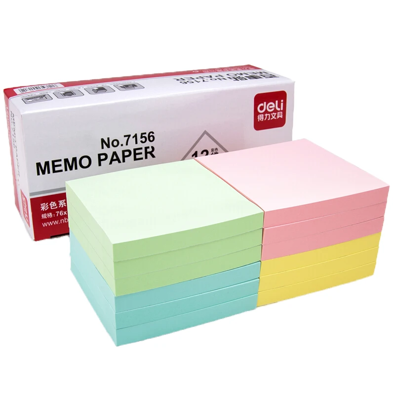 

4 package lot 76*76 mm note paper 100 page sticky note Sticker Post-it Labels Stickers Note Creative deli 7156