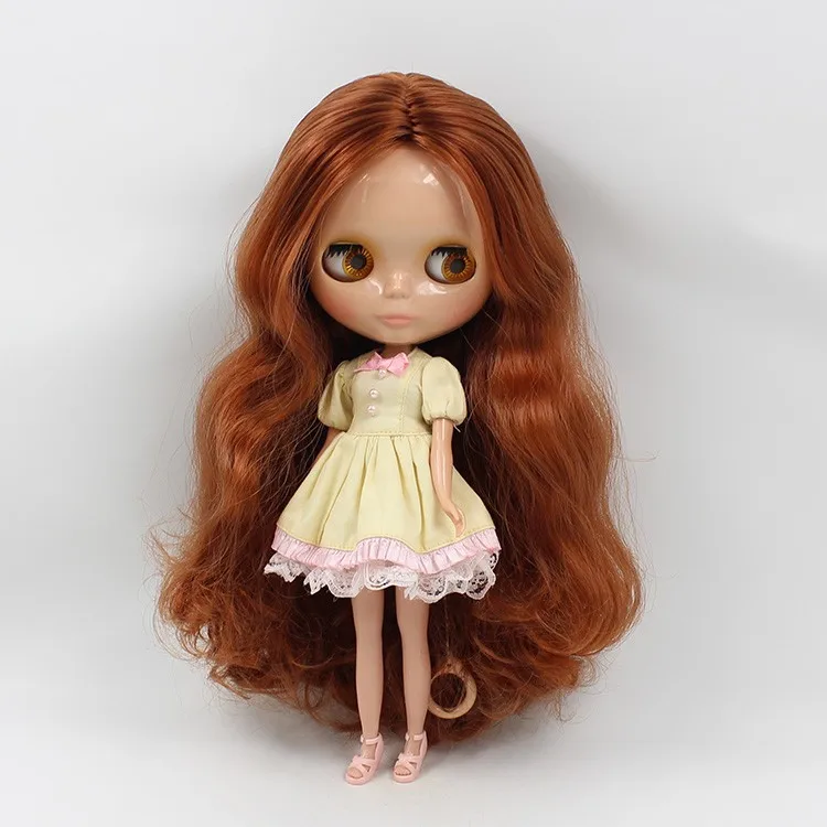 Обнаженная кукла blyth фигурка куклы(темно-коричневые волосы, загорелая кожа