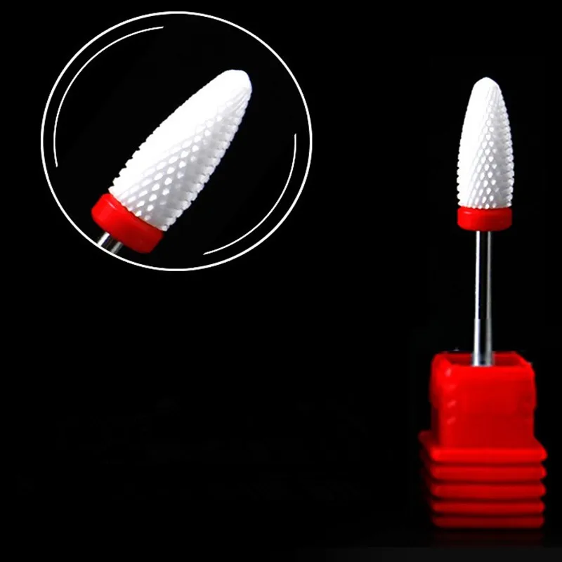 Горячая Керамическая электрическая машинка для маникюра, аксессуары для маникюра, инструменты для дизайна ногтей, фреза для электрического маникюра, пилочки для ногтей - Цвет: Красный