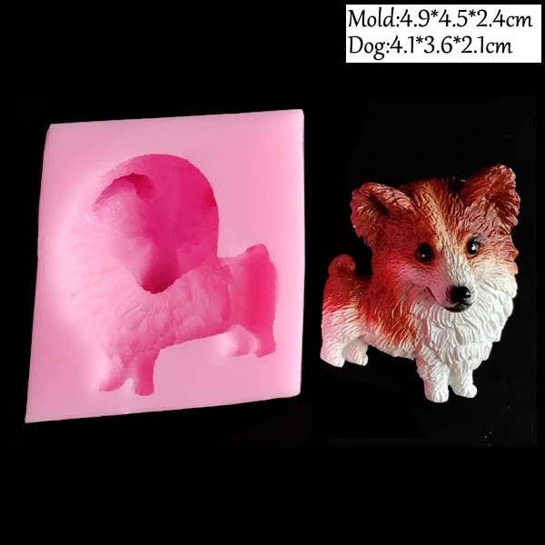 25 стилей, новинка, 3D силиконовая форма для мыла в виде милой собаки, формы для свечей, сделай сам, инструменты для украшения тортов из мастики, желе, конфеты, шоколад, полимер C340