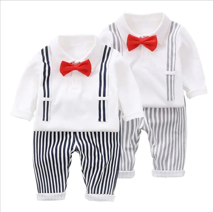 

kids baby boys wedding party tuxedo suit 6-18 months baby bodysuit photo shooting props gentleman baby shower gift