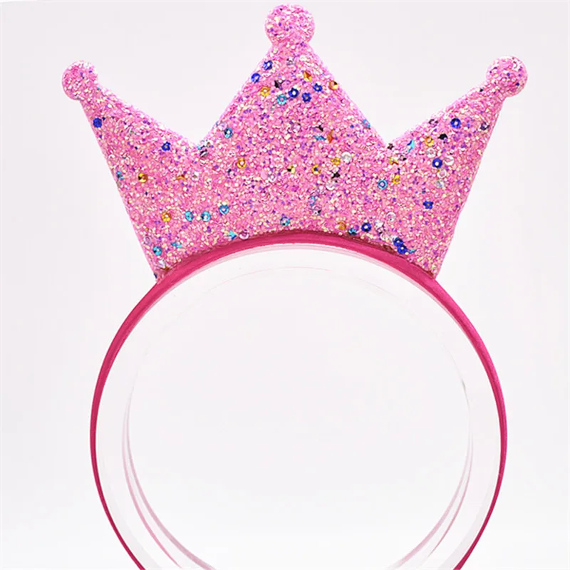 Девочек Блестящий ободок с короной Реверсивный с ослепительными блестками платье принцессы корона обруч для волос повязка на голову, для день рождения Косплей