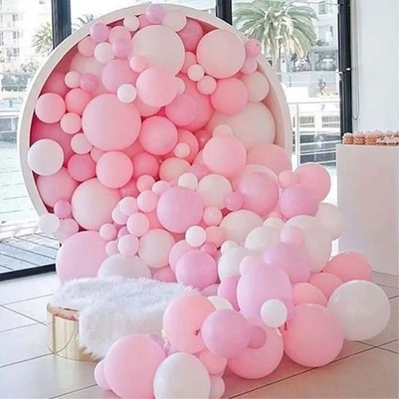 13pcs-lot-18-inch-pink-round-foil-balloons-pink-white-12inch-Latex-balloon-for-wedding-baby (3)