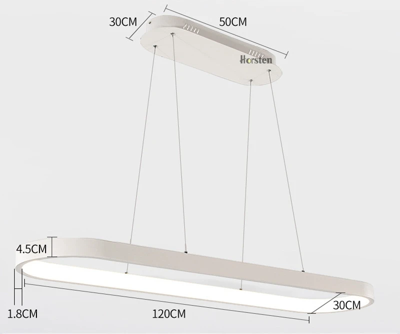 Modern Minimalism Oval Ring LED Pendant Lights Aluminum Acrylic Suspension Hanging Lamps For Dining Room Restaurant Office (17)