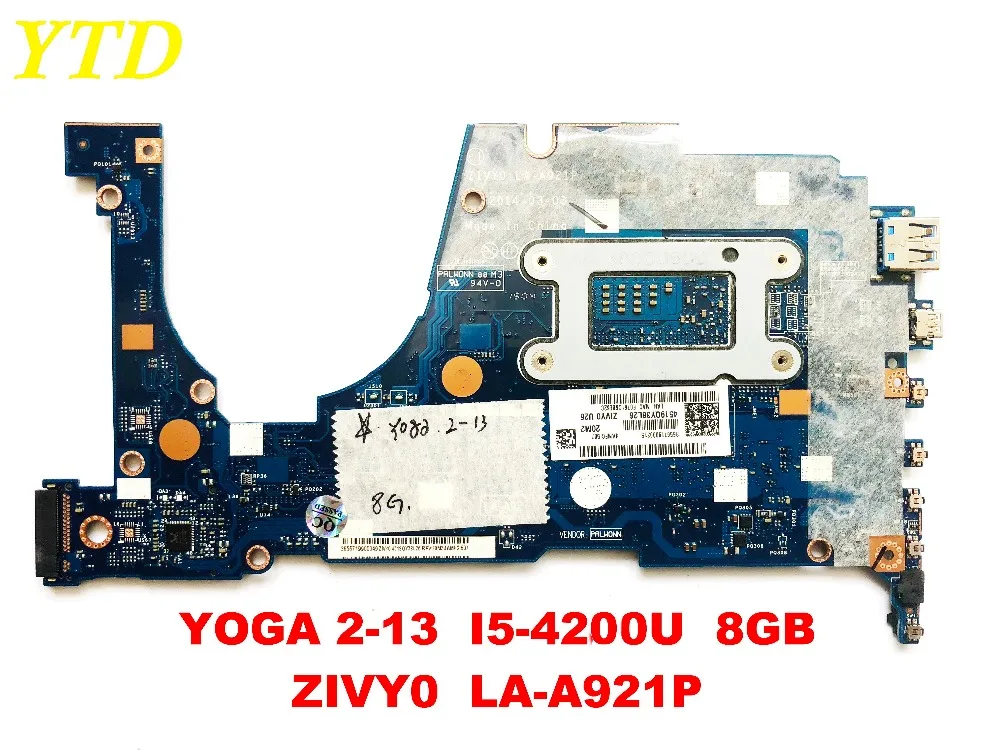 Оригинальная материнская плата для ноутбука Lenovo YOGA 2 13 yoga I5 4200U 8GB ZIVY0 LA A921P хорошая