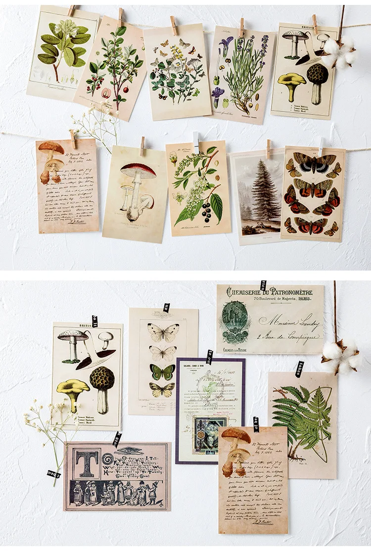 30 шт./партия, винтажная коллекция Beagle лес, записывающая открытка, набор с буквенным конвертом, поздравительные открытки, подарок на Новый