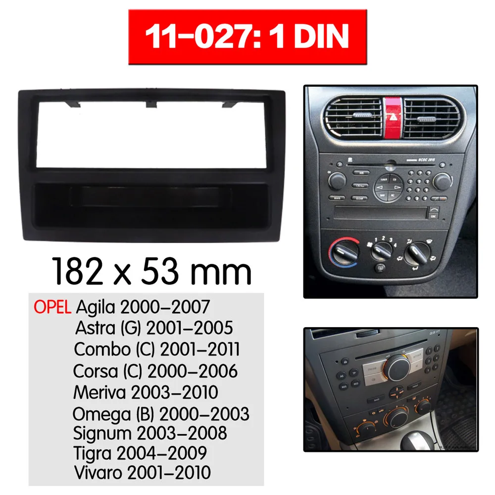Corsa 00/> Vectra Marco Radio Kit Soporte autoradio Opel Agila