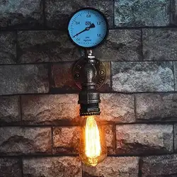 Steam punk Лофт Промышленные Утюг ржавчины водопровод ретро бра Винтаж E27 светодиодный Бра Настенные светильники для гостиной спальня бар