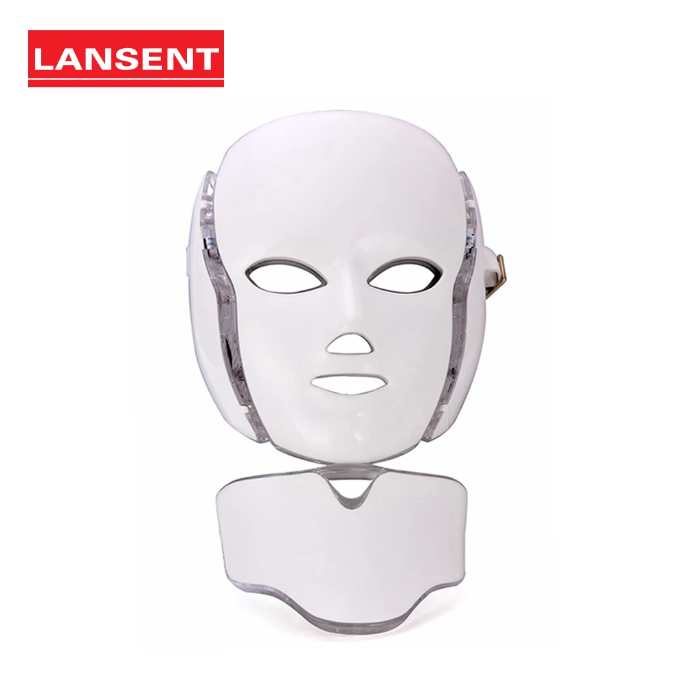 

Hot! 7 colors electric photon LED Facial collar mask with skin rejuvenation Anti acne wrinkle beauty salon treatment home use