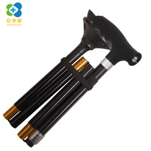 Высокое качество складной выдвижной костыль светильник портативный алюминиевый сплав помощь трость Нескользящая стабильная Скандинавская трость