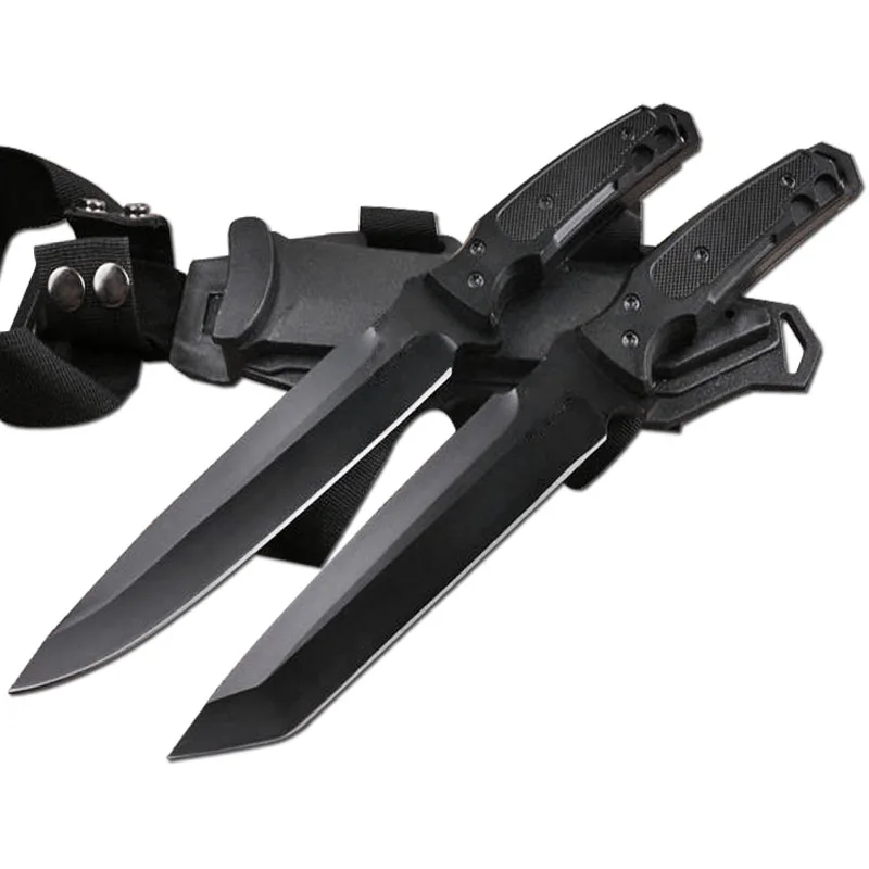 

DuoClang Outdoor Self-Defense Tactical Fixed Blade Knife 5Cr15Mov Steel Blade Aluminum Handle Hunting Knives