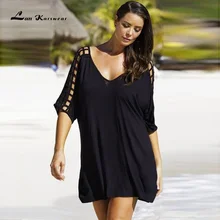 Lan Karswear New 2017 Summer Dresses Sexy V-neck Big Size Women Beach Dress Casual Mini Dress Plus Size Women Clothing Vestidos