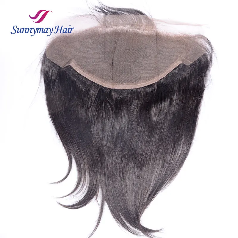Sunnymay Прямо перуанский Vrigin волос кружева фронтальной 13 х 6 в сорвал линия волос волосы младенца Bleacked узлов Фронтальная Кружева застежка