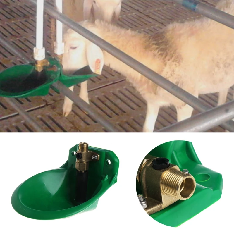 

Automatic Sheep Water Bowl Copper Plastic Cattle Drinker Valve Animal Dispenser Farm Cup