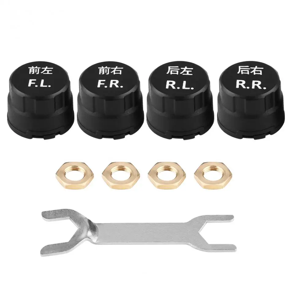 

Car Wireless Bluetooth TPMS Tire Pressure Monitor with External Tire Sensors for iPhone Android