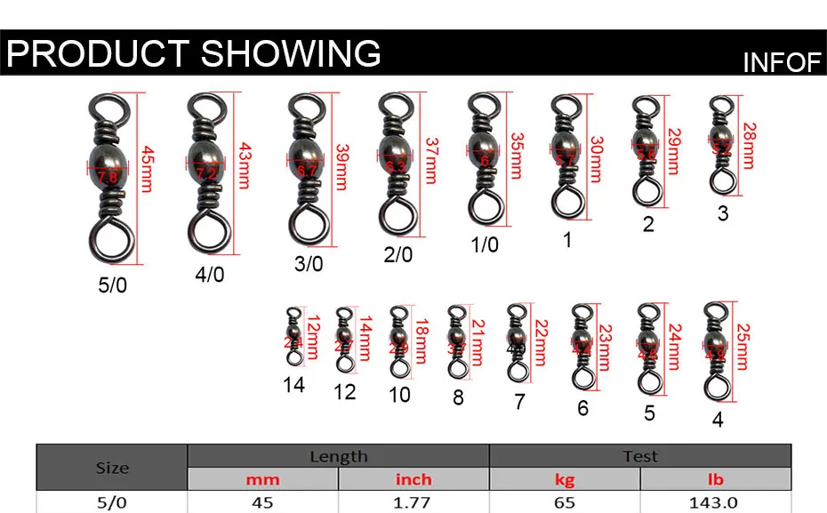 INFOF 500/1000 штук поворотный Рыболовный баррель поворотный из нержавеющей стали#16-#5/0 крючок для ловли карпа разъем рыболовные аксессуары