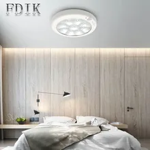 220V Led シーリングライトサウンドライトコントロール Pir モーションセンサー人体 inductio 天井ランプクリスタルクリアキッチン土地ライト(China)