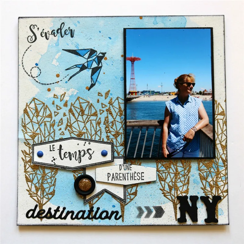 

YaMinSanNiO Kite Metal Cutting Dies and Letter Dies Stencils for Scrapbook Card Decora Craft Dies Embossing New Dies for 2019