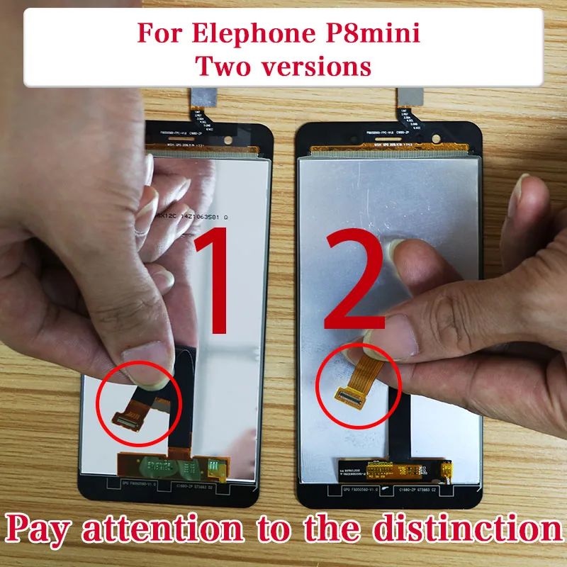 

New original For Elephone P8 mini Touch Screen LCD Screen LCD Display Digitizer Assembly With Replacement Parts 5.0inch