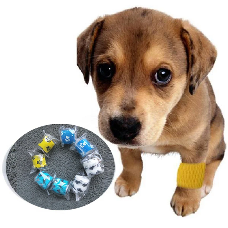 5.0cmx4.5m Colorful Elastic Animal Pattern Pet Bandage Vet Cohesive