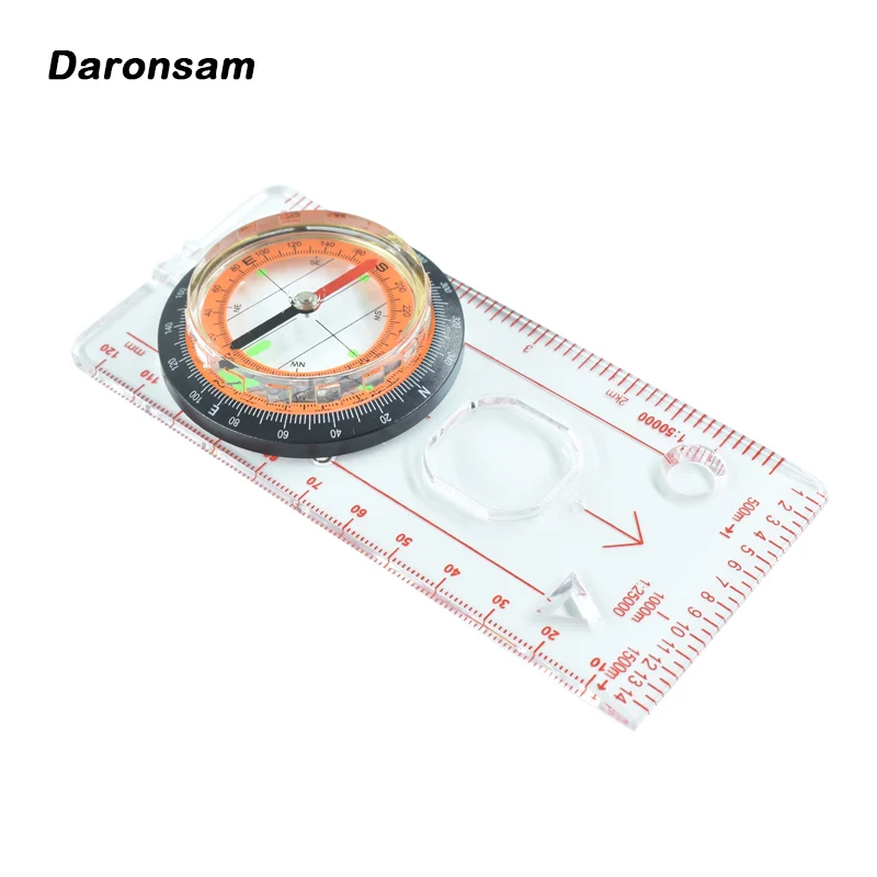 Buy Outdoor Camping EDC Multi Function Compass Transparent Acrylic Portable