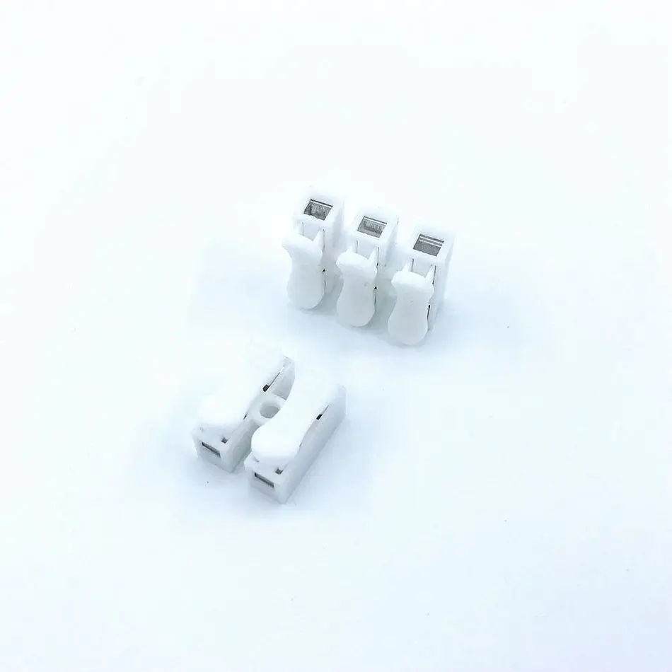 10Pcs CH-2 or CH-3 Spring Wire Quick Connector G7 Electrical Crimp Terminals Block Splice Cable Clamp Easy Fit Led Strip