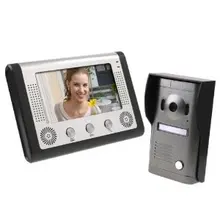 7 “Sistema de Videoportero De Intercomunicación Noche Versión Grabación de Video Teléfono de La Puerta Sistema de intercomunicación con IR cámara envío gratis