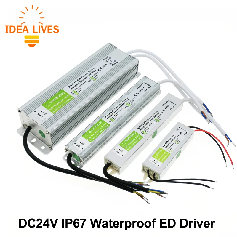 Lighting Transformers DC24V IP67 Waterproof LED Driver for Outdoor