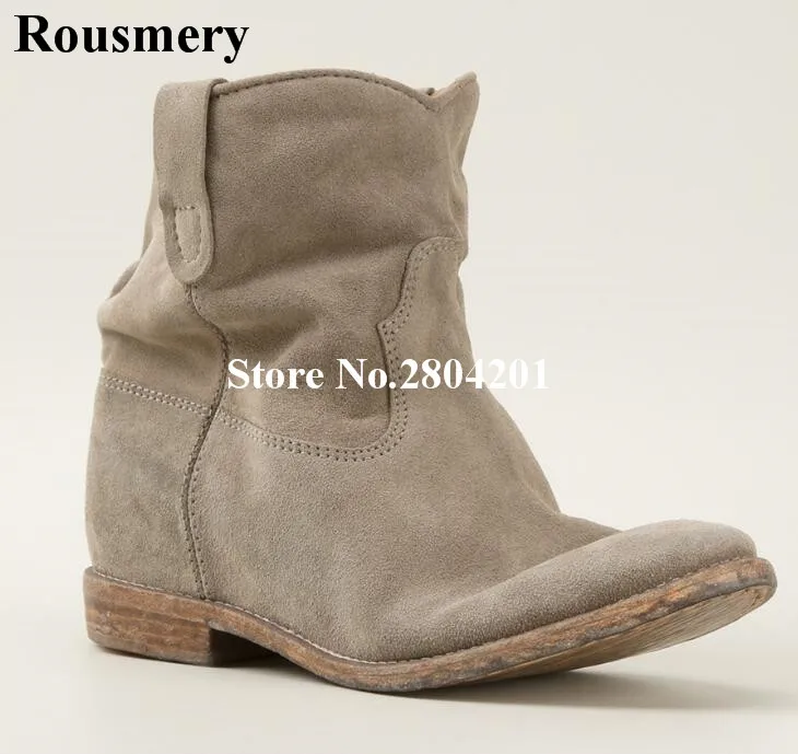 

Rousmery Retro Booties 2018 Women Sewing Flat With Motorcycle Martin Ankle Boots Casual Dress Cowboy Boots For Women Wholesale