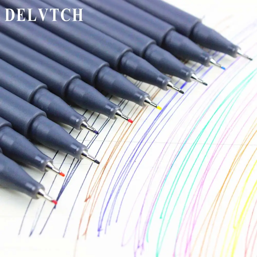 DELVTCH 10 Цвета/комплект 0,38 мм Fine Liner цветной маркер акварельные ручки Art канцелярские принадлежности для ручка для чертежей подарки