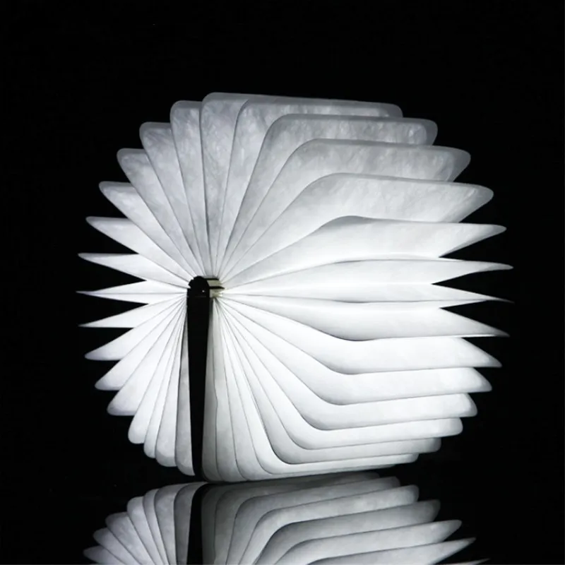 

Portable Wood Book Lamp Folding LED Night Light USB Rechargeable for Children Kids Studying Reading Bedside Bedroom Living Room
