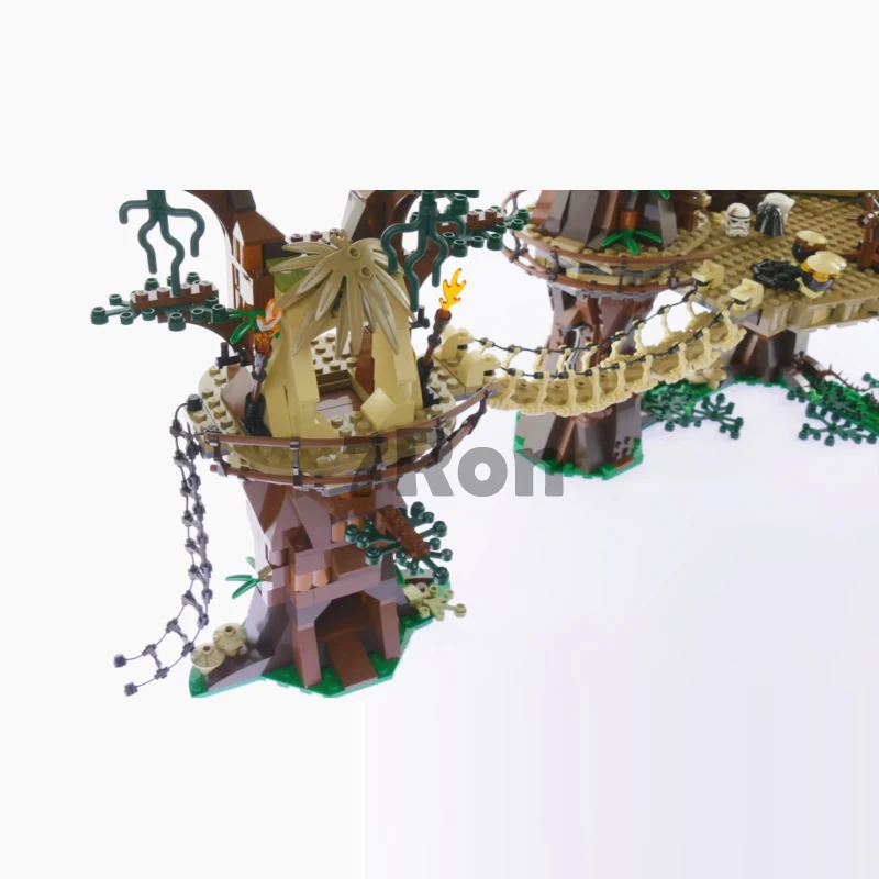 Совместимость с Lego 10236 Звездные войны 1990 шт. 05047 Ewok село строительные блоки Juguete Para