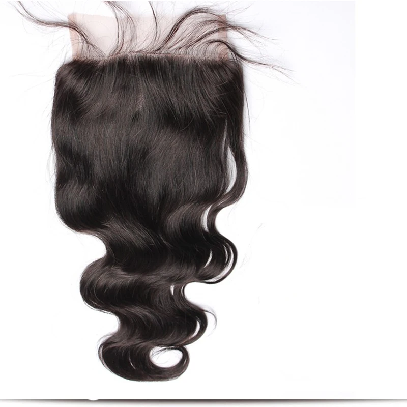 Body Wave 5x5 Lace Closure Brazilian Hair Baby Hair Bleached Knots 100