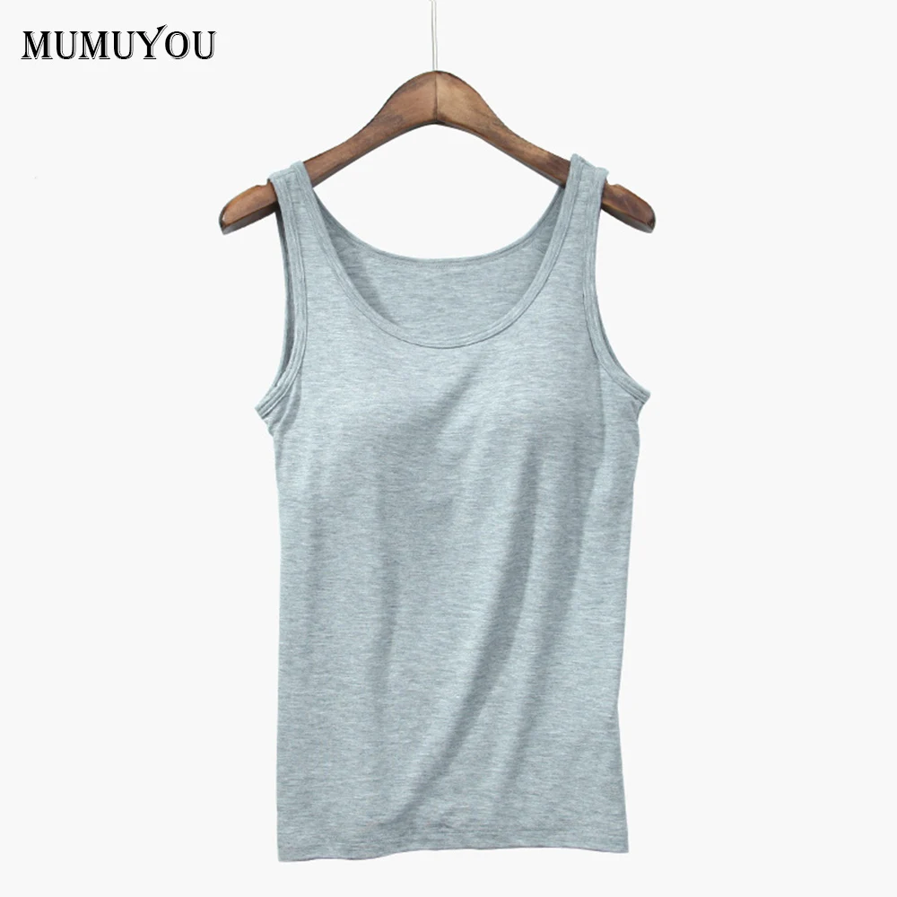 Modal Tank Women Lingerie Vest Tops Round Neck Sleeveless Camisole Solid 5 Colors S-2XL Fashion SMT-A022