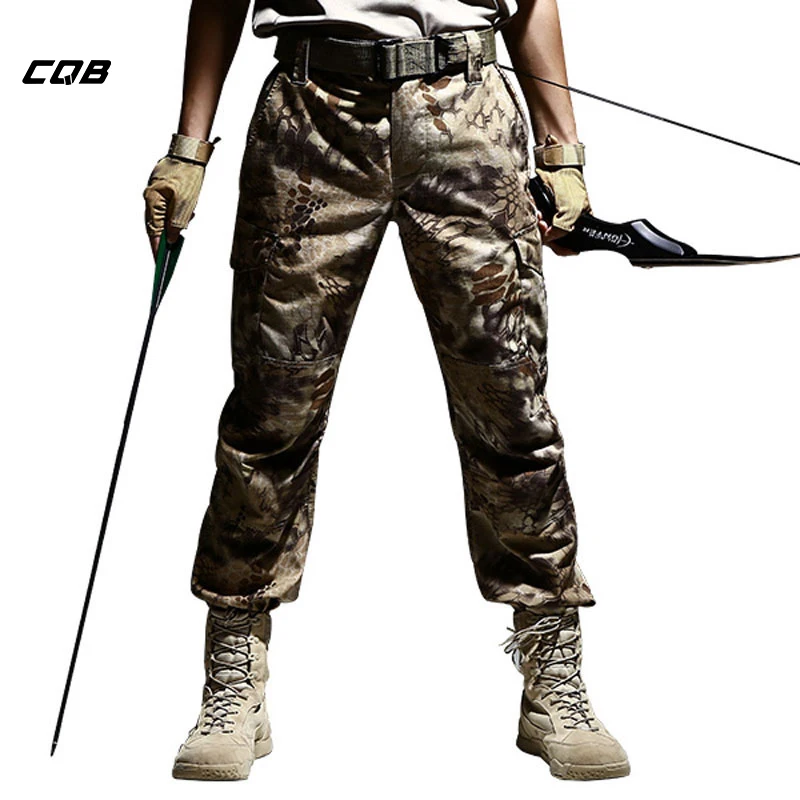 CQB Outdoor Camping Hiking Tactical Military Men's Pants Trekking Trousers Camouflage Pants for Climbing Training Trousers