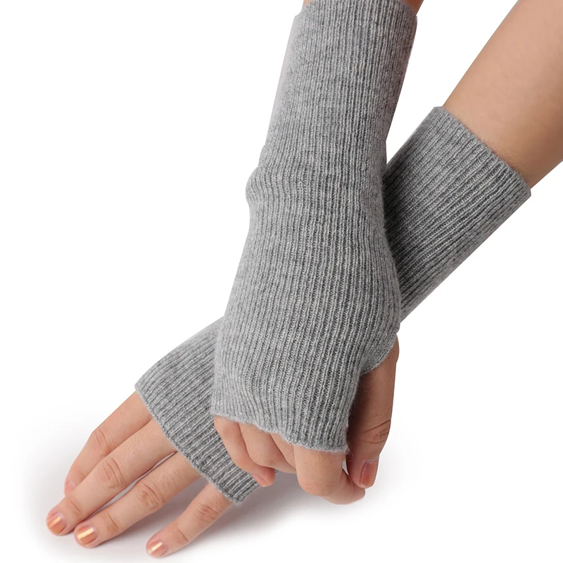

Pretty Stylish women Winter Hand Arm Crochet Knit cashmere Fingerless Glove Warm Solid Lady Knitting Short Cashmere Gloves Mitte