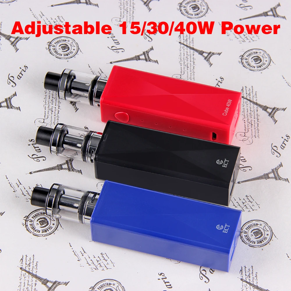 ECT Cub 40W Kit 2200mAh Battery 510 Thread 2.0ml Elfin Atomizer Starter Kit Adjustable Airflow Tank Vape Electronic Cigarette ECT Cub 40W Kit 2200mAh Battery 510 Thread 2.0ml Elfin Atomizer Starter Kit Adjustable Airflow Tank Vape Electronic Cigarette