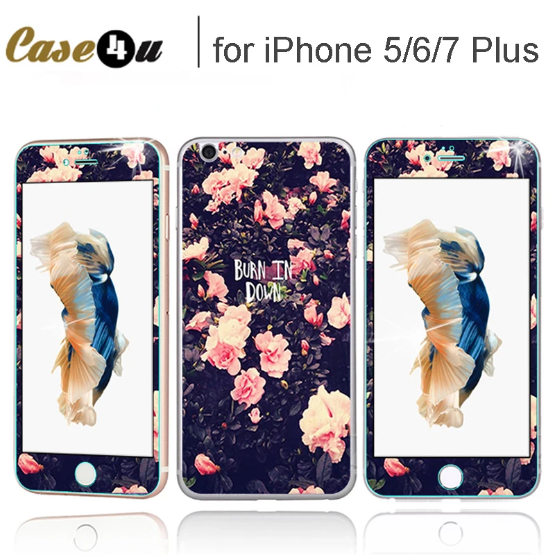Koop 0.3mm 9 h gehard glas voor iPhone 6 6 s 7 8 Plus 5 S SE Front Back Explosieveilige screen protector case coque voor iPhone7 7 plus